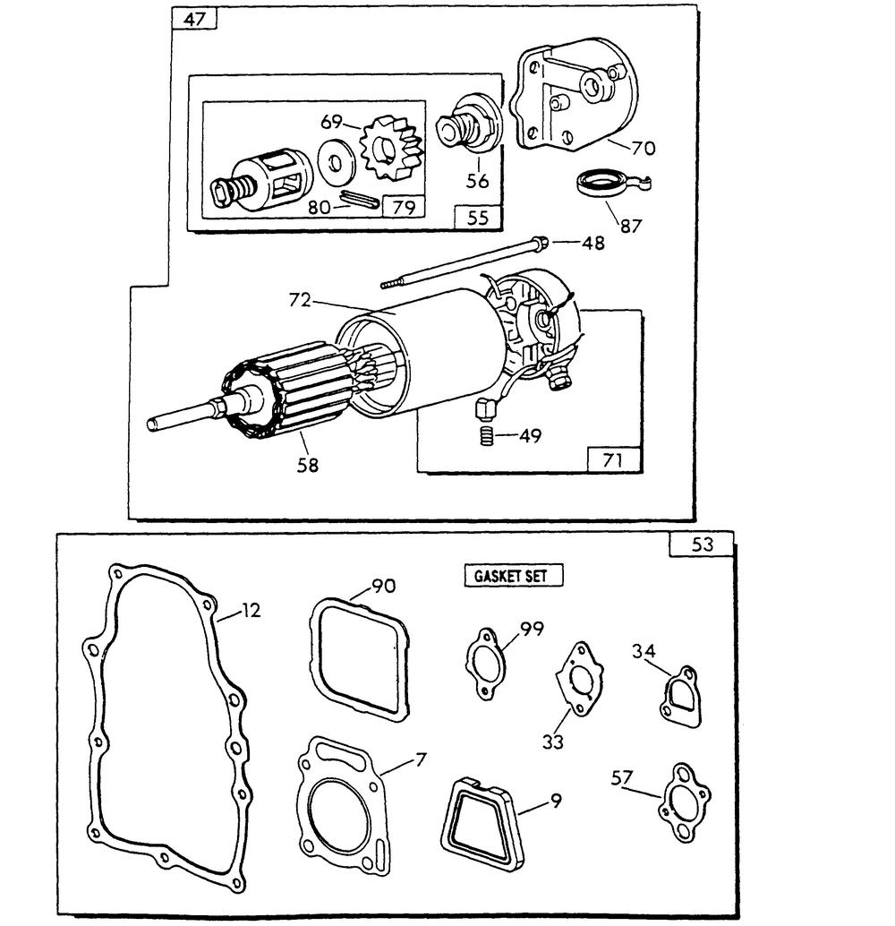 Engine - Gn-480 (Part 2) Diagram and Parts List for 0888-0  Generac Generator