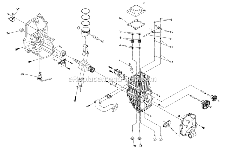 Parts Manual 80cc Gasoline Eng Diagram and Parts List for 0060670 (6657031C - 6773937C)(2011) Generac Generator