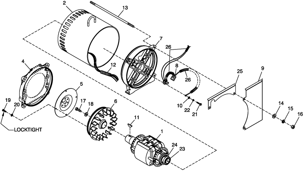 Cpl Alternator Direct Excitation Diagram and Parts List for 0053400 (4486450 - 4668898)(2006) Generac Generator