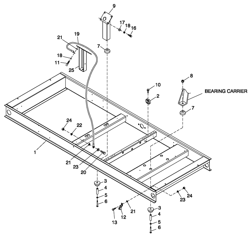 Mounting Base Cpl C3 Diagram and Parts List for QT05554AVNNA (4495265 - 4709649)(2007) Generac Generator
