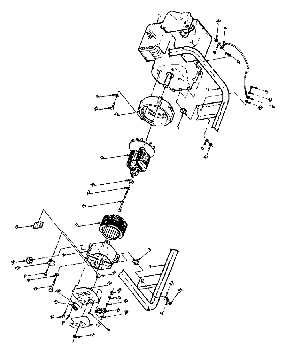 Generator Diagram and Parts List for S2411 (5510-0)(5510-0) Generac Generator