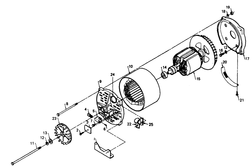 Alternator Diagram and Parts List for 8341-0  Generac Generator
