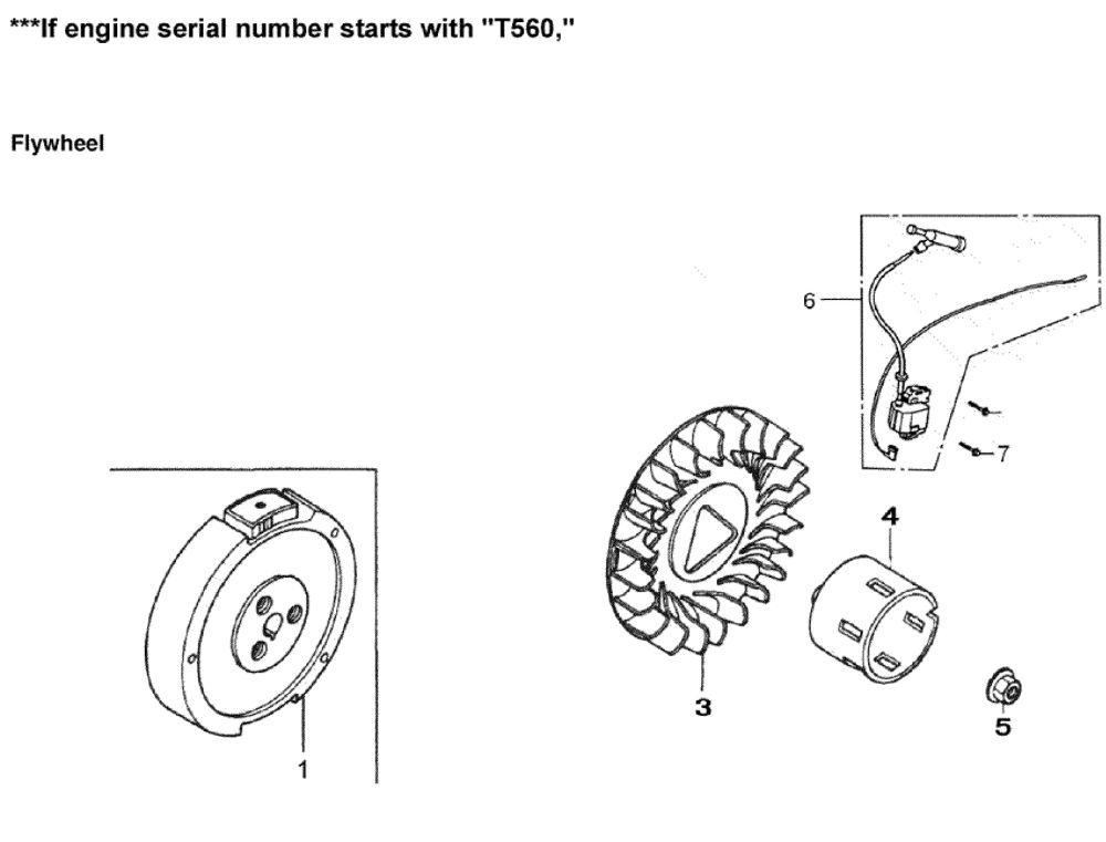 Flywheel 2 Diagram and Parts List for 005939-2  Generac Generator