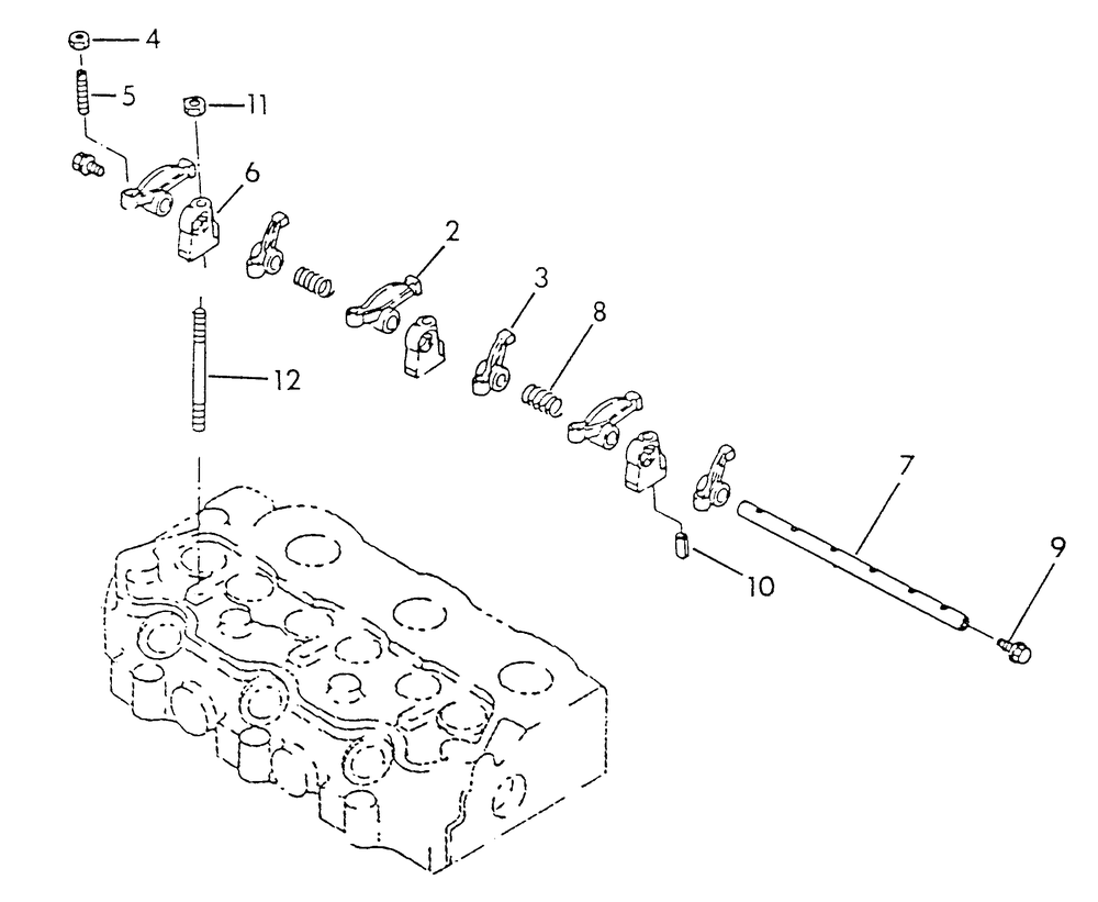 Rocker Arm Assembly Diagram and Parts List for 9344-0  Generac Generator