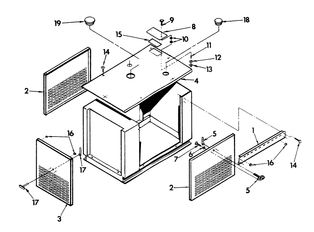 Compartment Diagram and Parts List for 9351-0  Generac Generator