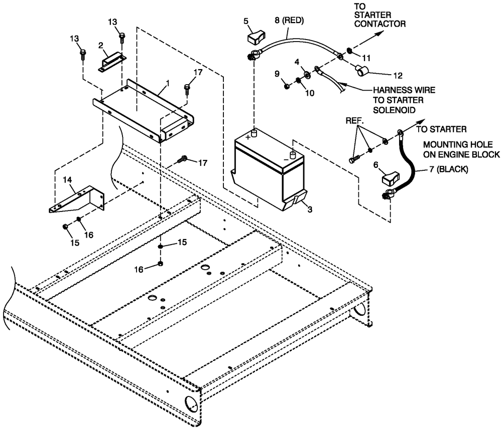 Battery 27f Gb 5.4l And 6.8l Diagram and Parts List for QT08054ANNNA (4842570 - 4862749)(2007) Generac Generator