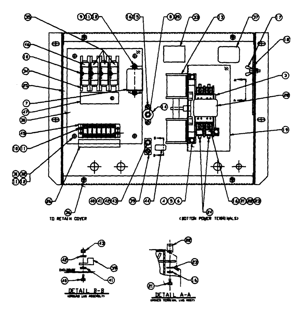 Transfer Switch Diagram and Parts List for 0756-0  Generac Generator