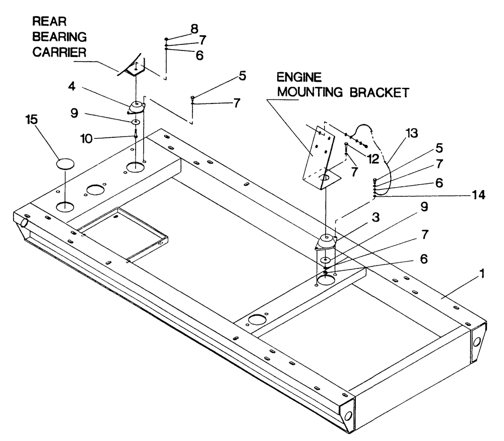 Mounting Base Diagram and Parts List for 4092-0  Generac Generator