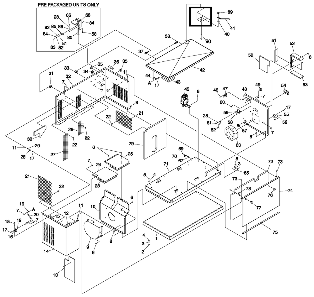 Enclosure 1 Diagram and Parts List for 0053300 (4718218 - 4869708)(2007) Generac Generator