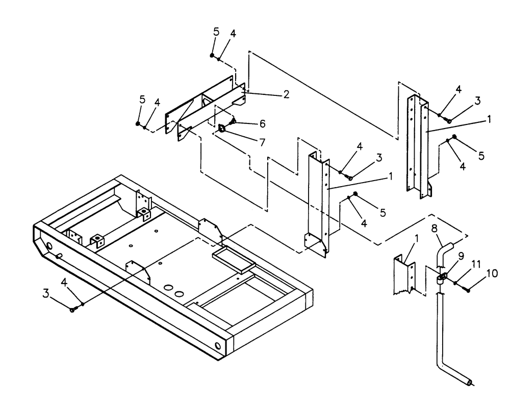 Center Lift Diagram and Parts List for 4360-1  Generac Generator