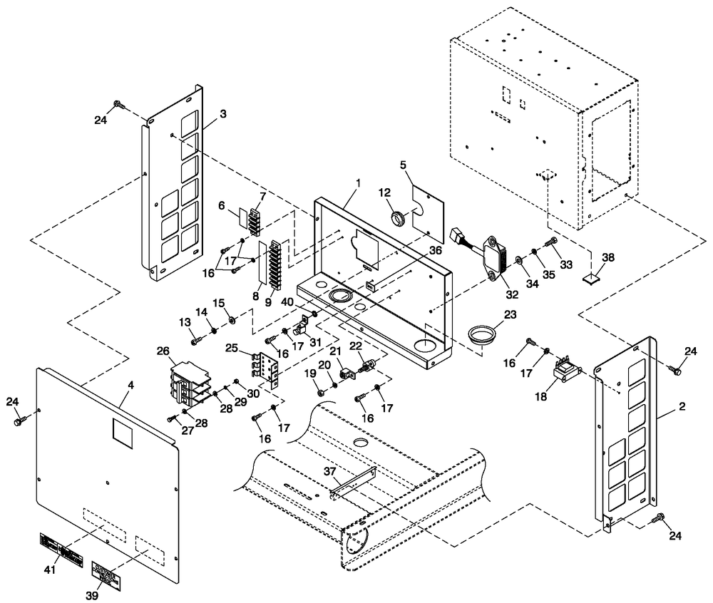 Connection Box Spl Parts Diagram and Parts List for 0053261 (4646781 - 4777787)(2007) Generac Generator