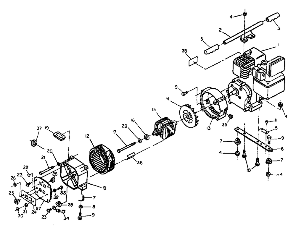 Ac Generator No. 67414 Diagram and Parts List for S1600 (8839-0)(8839-0) Generac Generator