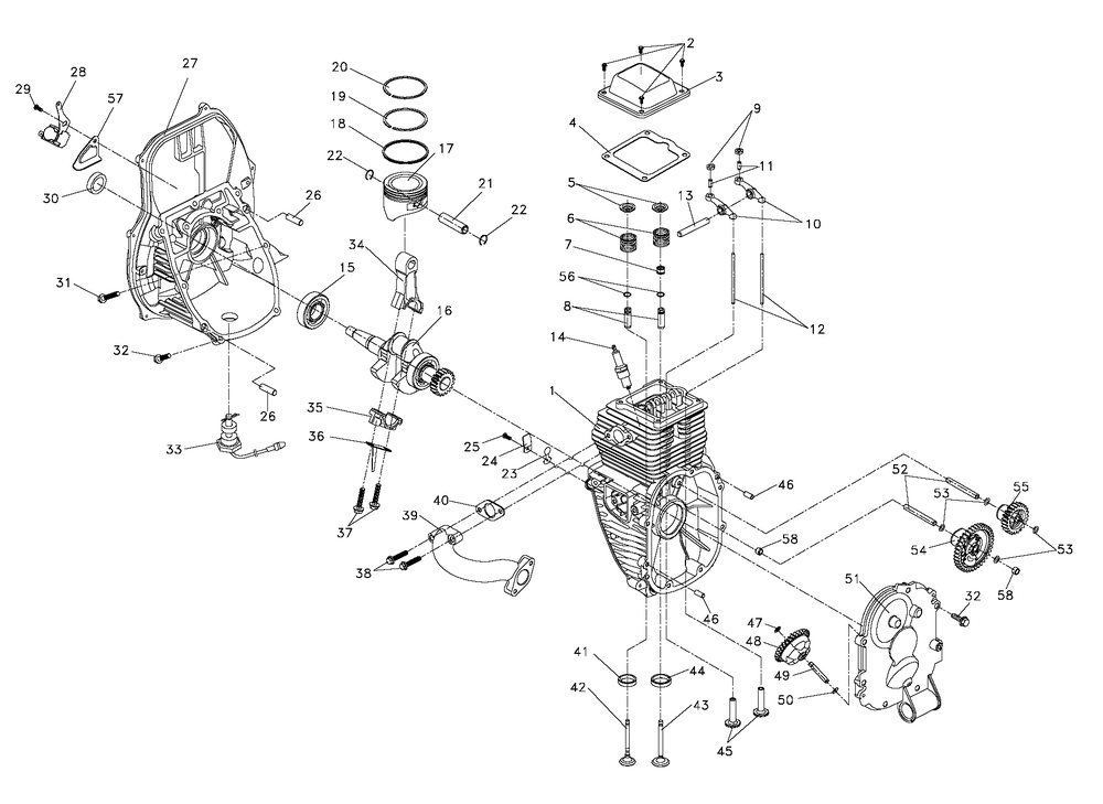 Diagram 3 Diagram and Parts List for 0057930 (5556116C - 55571710)(2016) Generac Generator