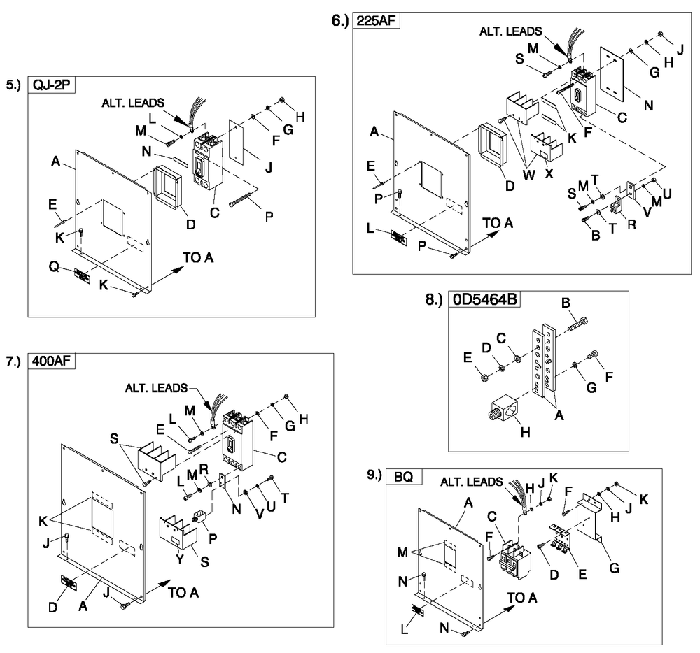Cpl C2 And C4 Flex Hsb Diagram and Parts List for QT07039AVSN (4166739 - 4225329)(2005) Generac Generator