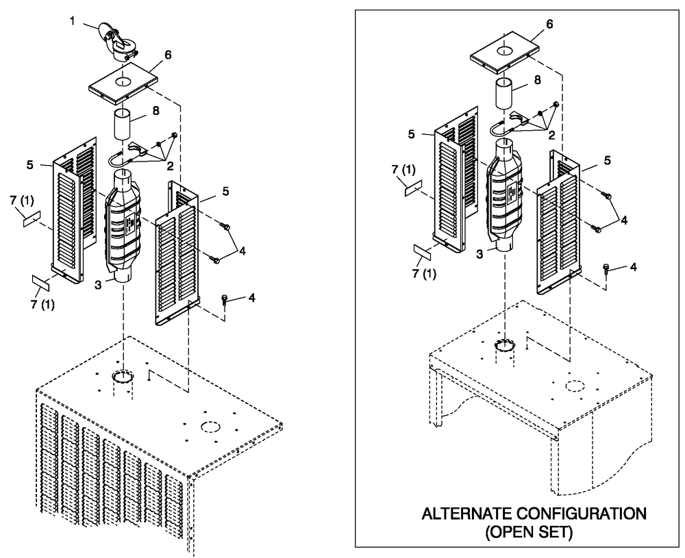 Kit Catalyst Exhaust Diagram and Parts List for QT15068AVAY (5526014)(2009) Generac Generator