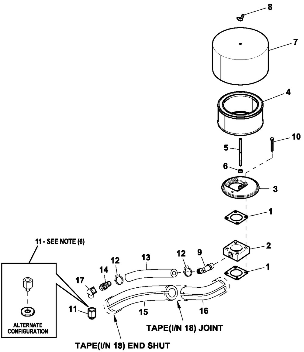 Air Cleaner 2.4l G2 Turbo Diagram and Parts List for QT03624ANAX (5930580 - 9222162)(2012) Generac Generator