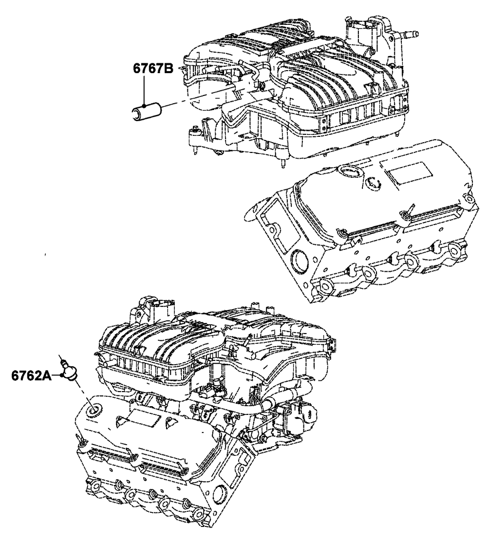 4.2l Gas Engine Pcv System Diagram and Parts List for ET04842ANAN (5614613 - 5760317)(2010) Generac Generator