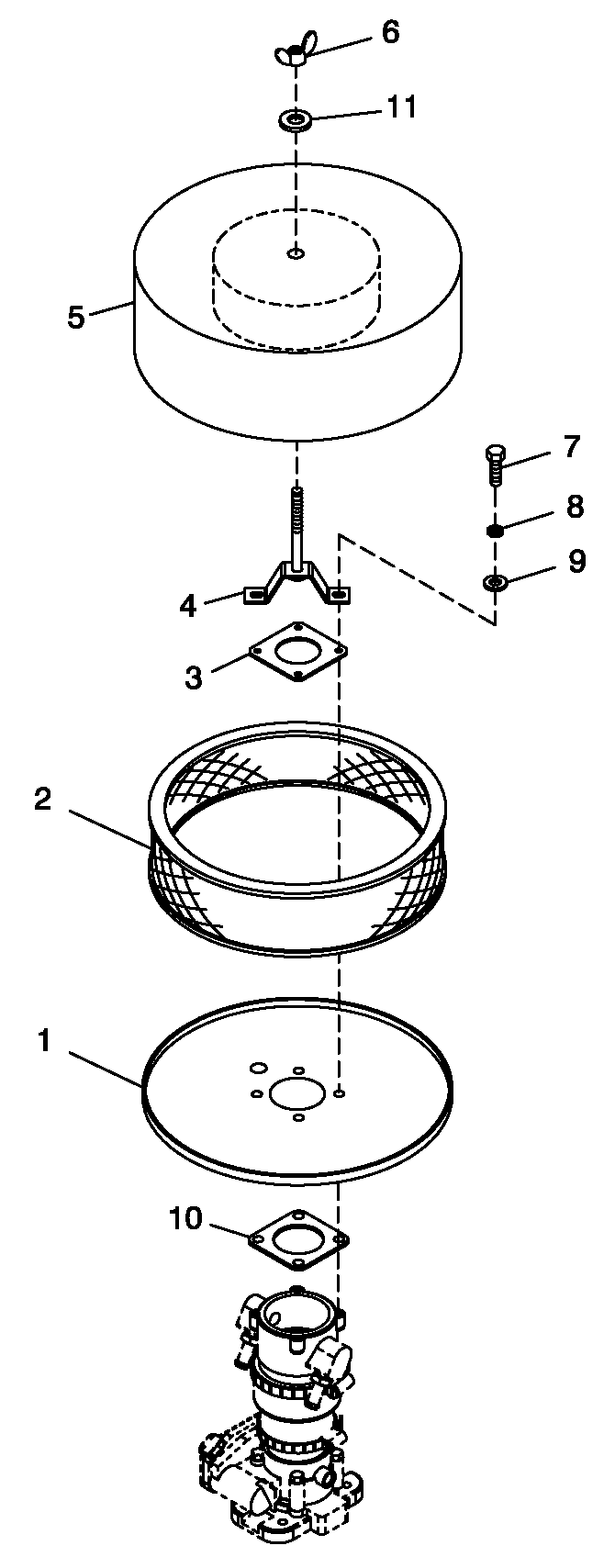 Air Cleaner 5.4l/6.8l Ford Diagram and Parts List for BT08046JNSN (3208V28959)(2008) Generac Generator