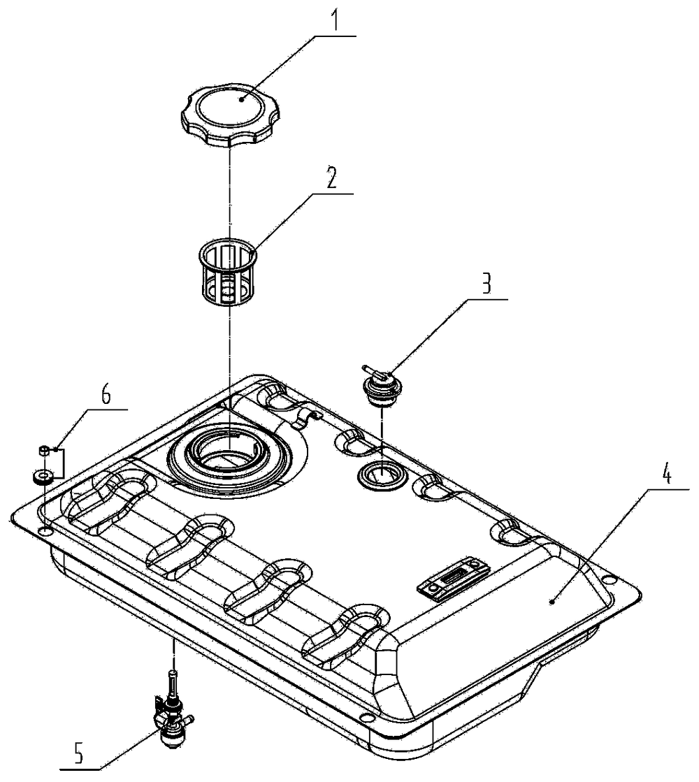 Fuel Tank Diagram and Parts List for 0064310 (P385240 - 50007087B)(2016) Generac Generator