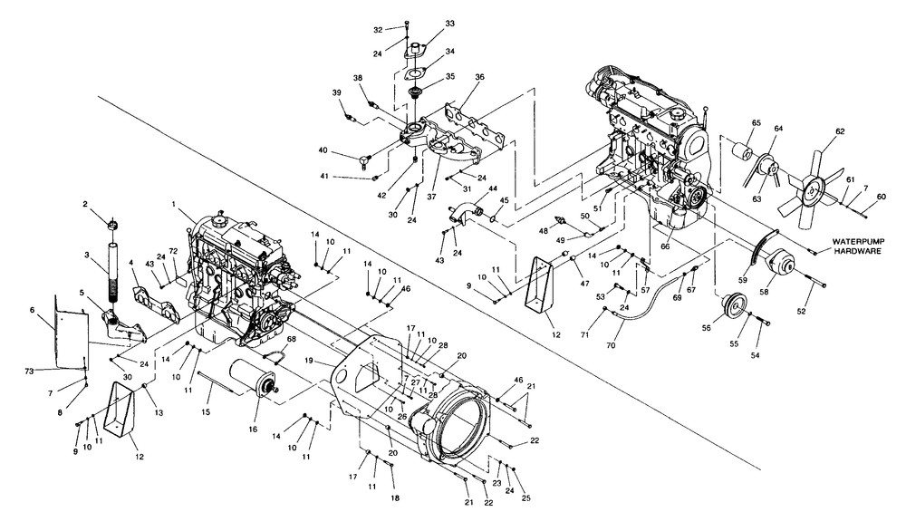 Engine Diagram and Parts List for 4134-2  Generac Generator