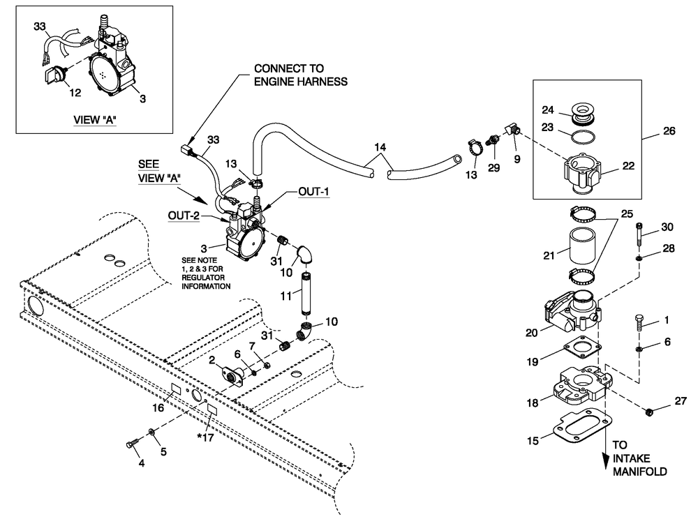 Fuel Nat.Gas And Lpv 3.9l 4-Pole Diagram and Parts List for 0052260 (0005V08705)(2005) Generac Generator
