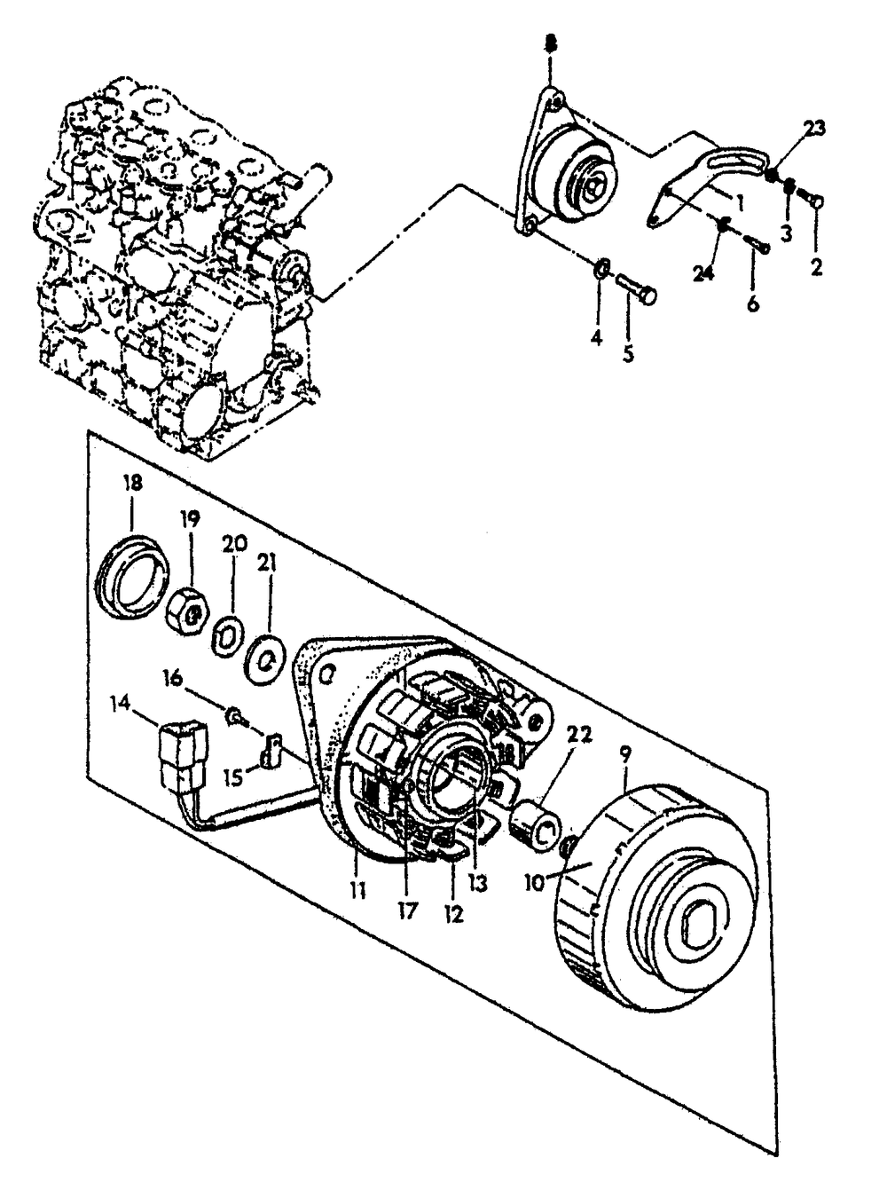 Dc Alternator Diagram and Parts List for 9344-2  Generac Generator