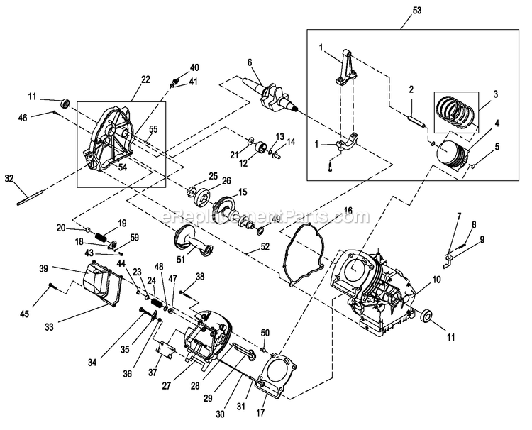 Xg410 Engine Trim (1) Diagram and Parts List for 0057962 (8320368 - 9974078)(2015) Generac Generator