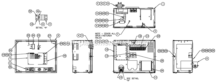 Av R-200 3600 Rpm 1.6l 3-Phase Diagram and Parts List for QT02016GNSN (5059275)(2008) Generac Generator