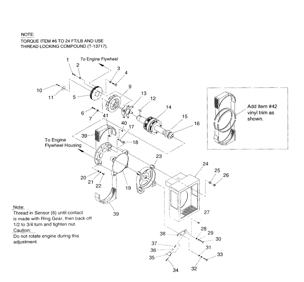 Generator - Drawing 1 Diagram and Parts List for 4373-1  Generac Generator