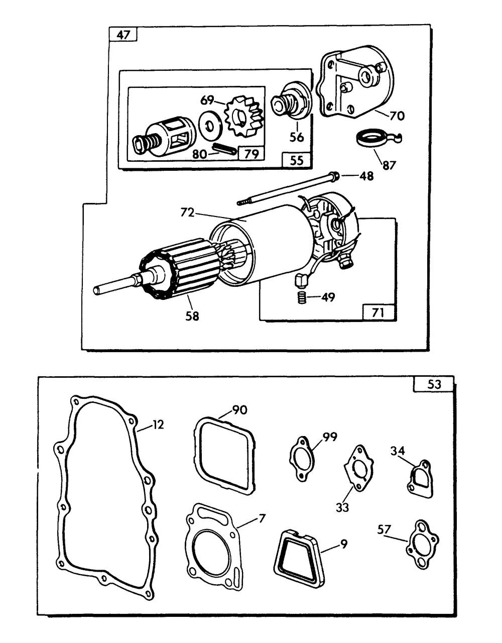 V-Twin Engine Parts (Part 2) Diagram and Parts List for 9067-4  Generac Generator