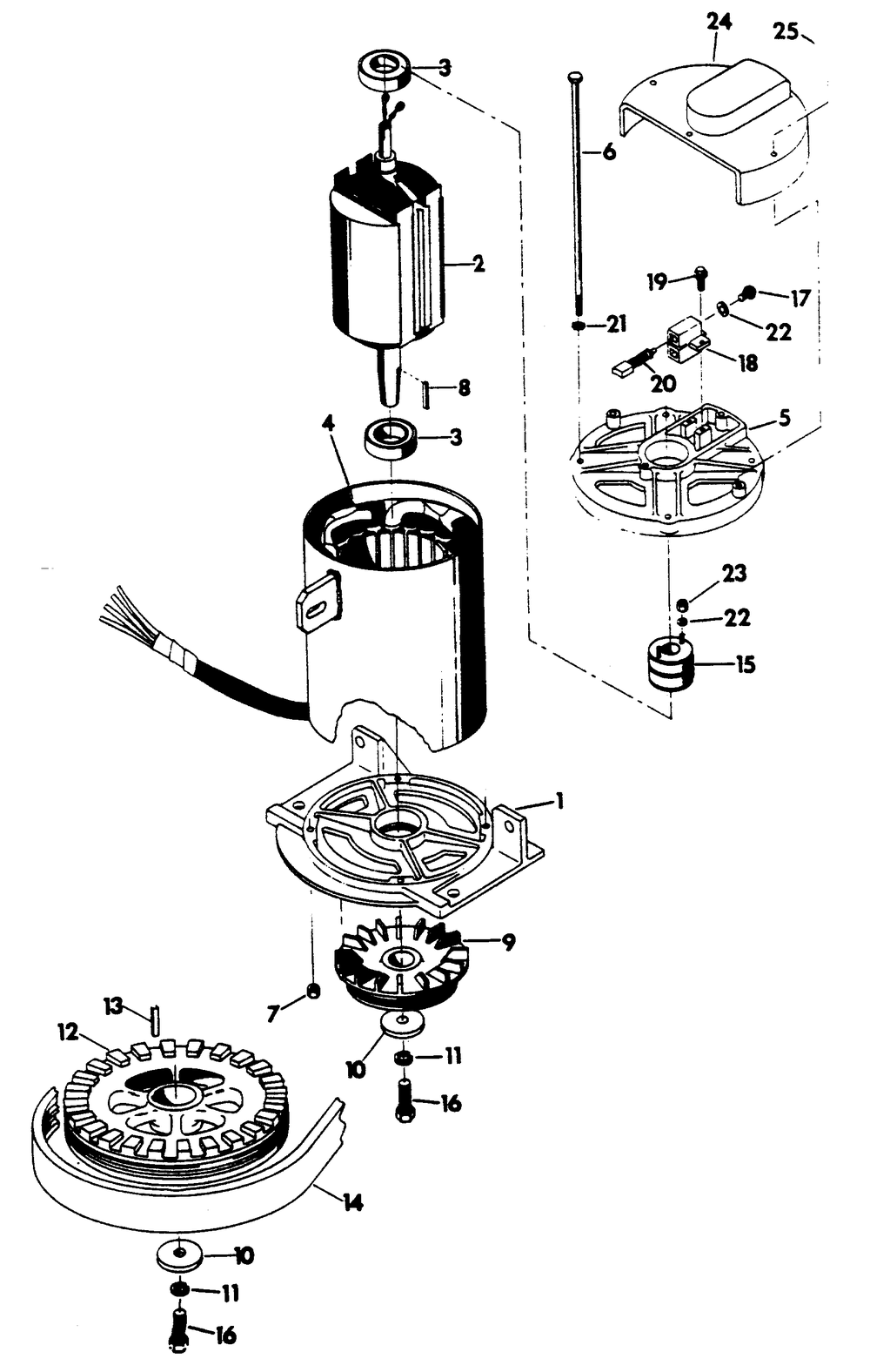 Alternator Diagram and Parts List for 6269-3  Generac Generator