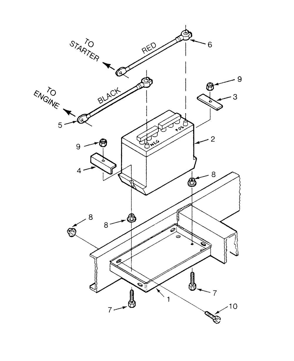 Battery Diagram and Parts List for 9156-0  Generac Generator