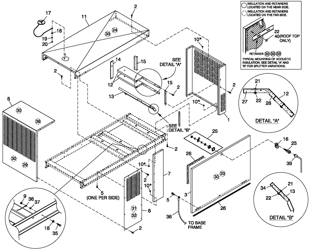 Enclosure C2 Diagram and Parts List for QT03524ANAN (4369500 - 4407182)(2006) Generac Generator