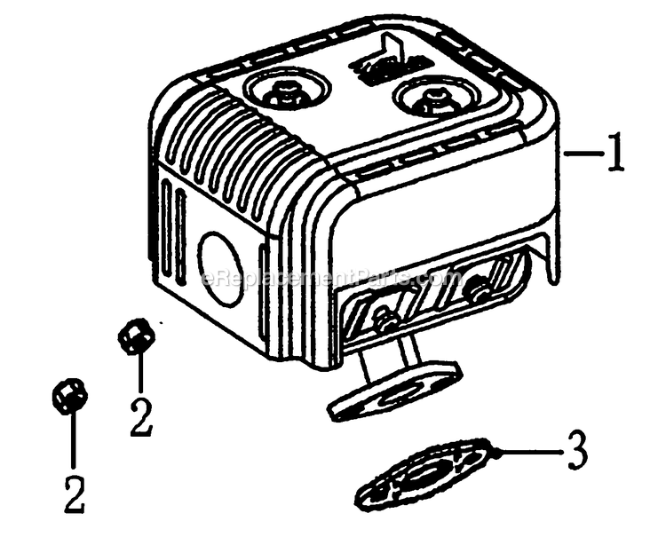 Muffler Diagram and Parts List for 006412R0 (8107383)(2015) Generac Generator