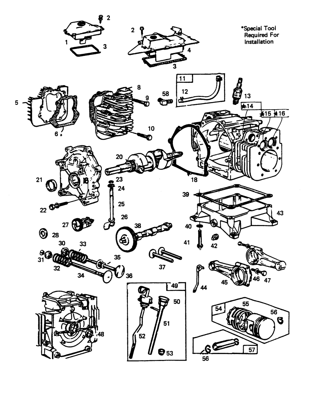 Engine Diagram and Parts List for 6931-1  Generac Generator