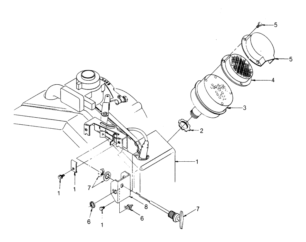 Engine Accessories Diagram and Parts List for 8371-0  Generac Welder