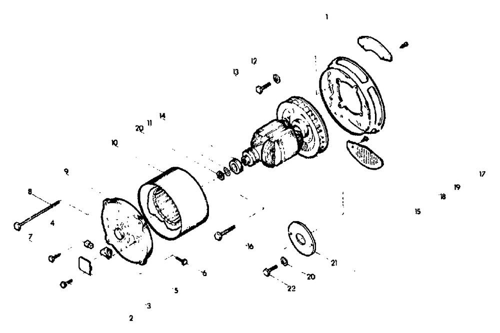 Stator Assembly Diagram and Parts List for 4W113 (8924-0)(8924-0) Generac Generator