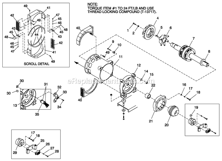 Cpl Alternator Brshlss Gb Diagram and Parts List for QT10068KNSY (5305008)(2009) Generac Generator
