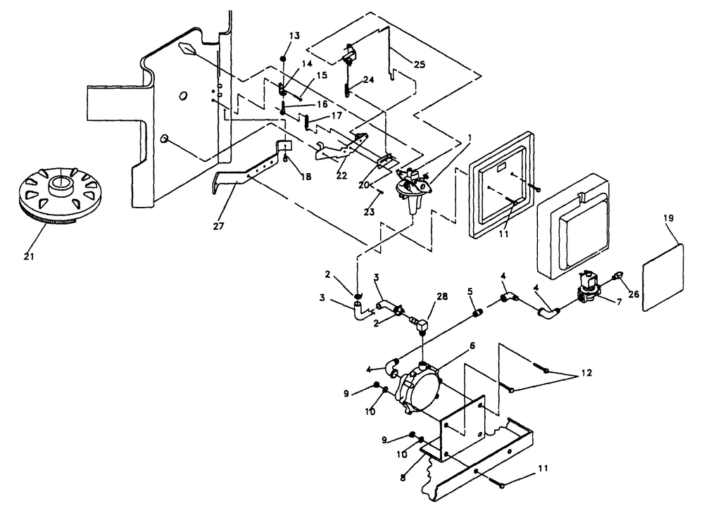 Carburetor Diagram and Parts List for 9734-3  Generac Generator