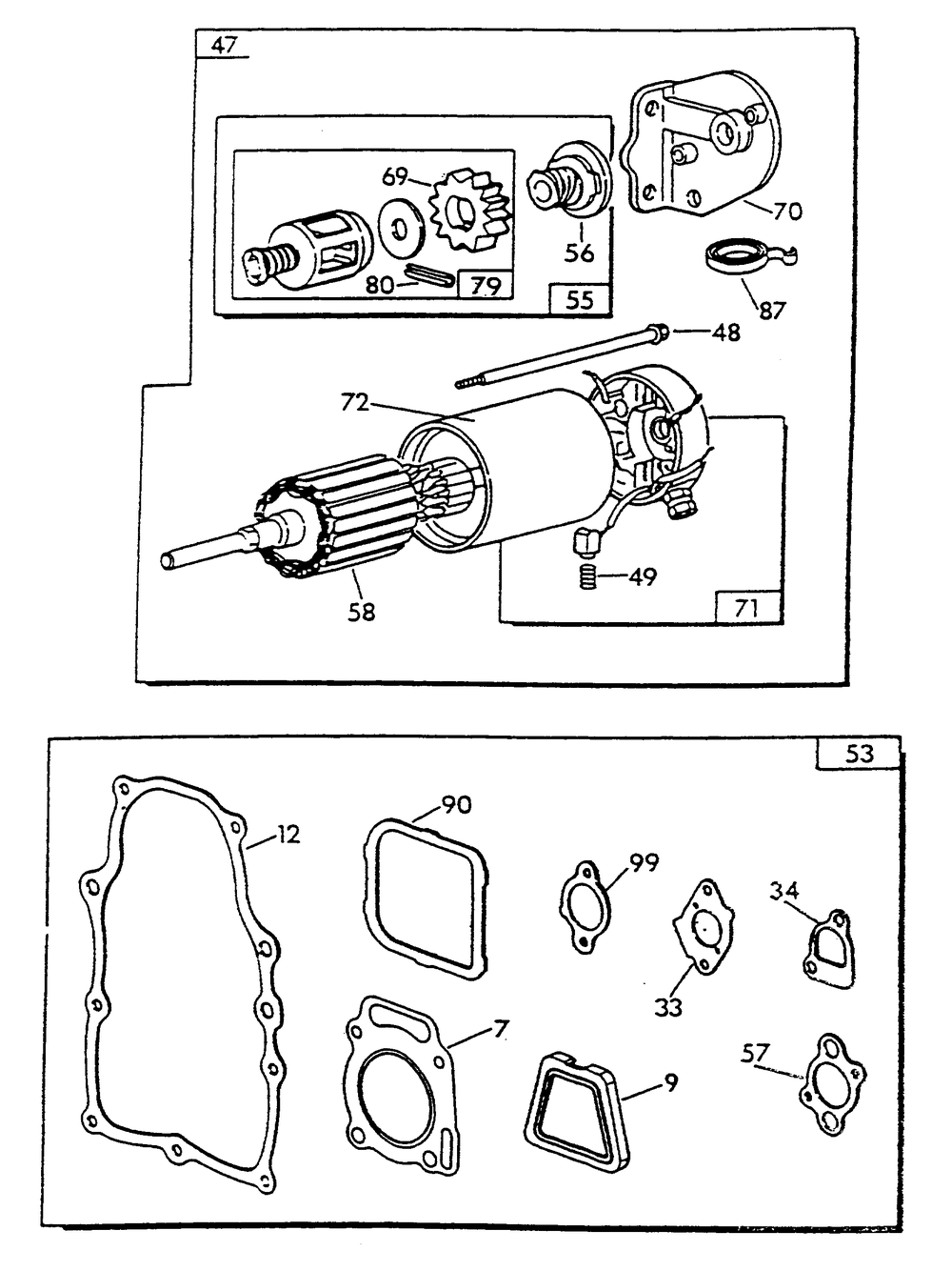 Engine Common Parts 3 Diagram and Parts List for 9734-0  Generac Generator