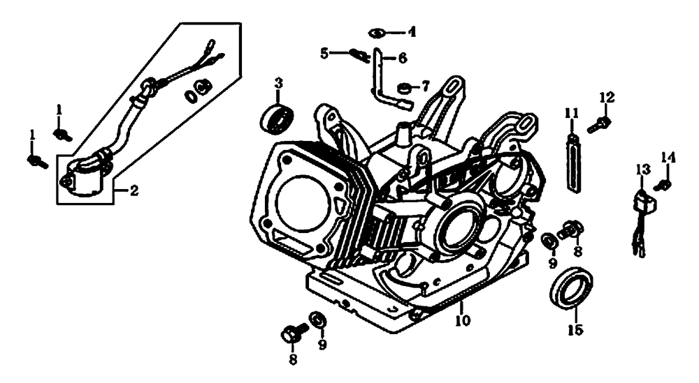 Crankcase Diagram and Parts List for 005941R2 (6746672A)(2016) Generac Generator