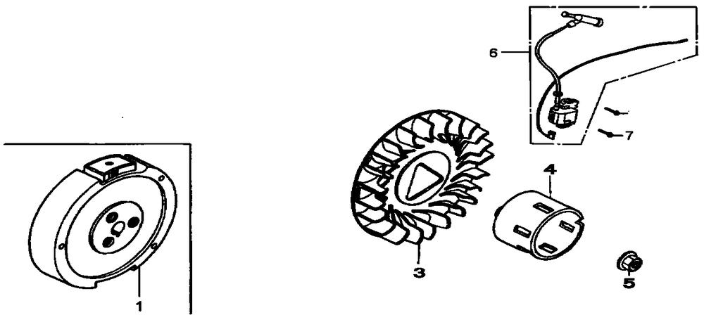 Ignition Comp. Diagram and Parts List for 0064260 (7654562A - 7654563A)(2012) Generac Generator