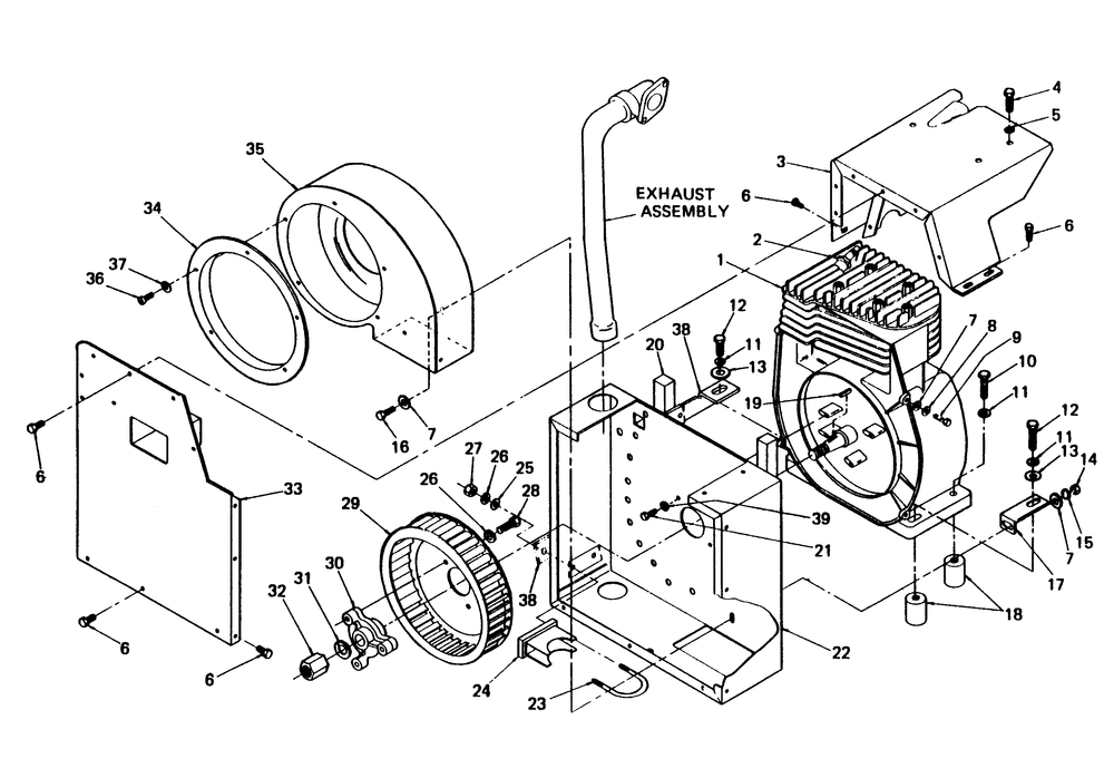 Sheet Metal Diagram and Parts List for 6897-5  Generac Generator