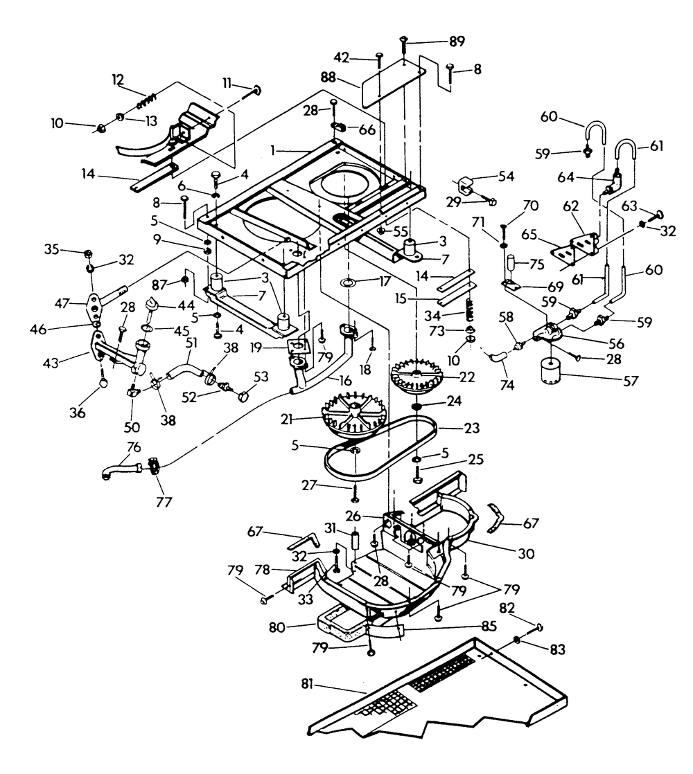Base And Pulleys (Side Exhaust) Diagram and Parts List for 9424-0  Generac Generator