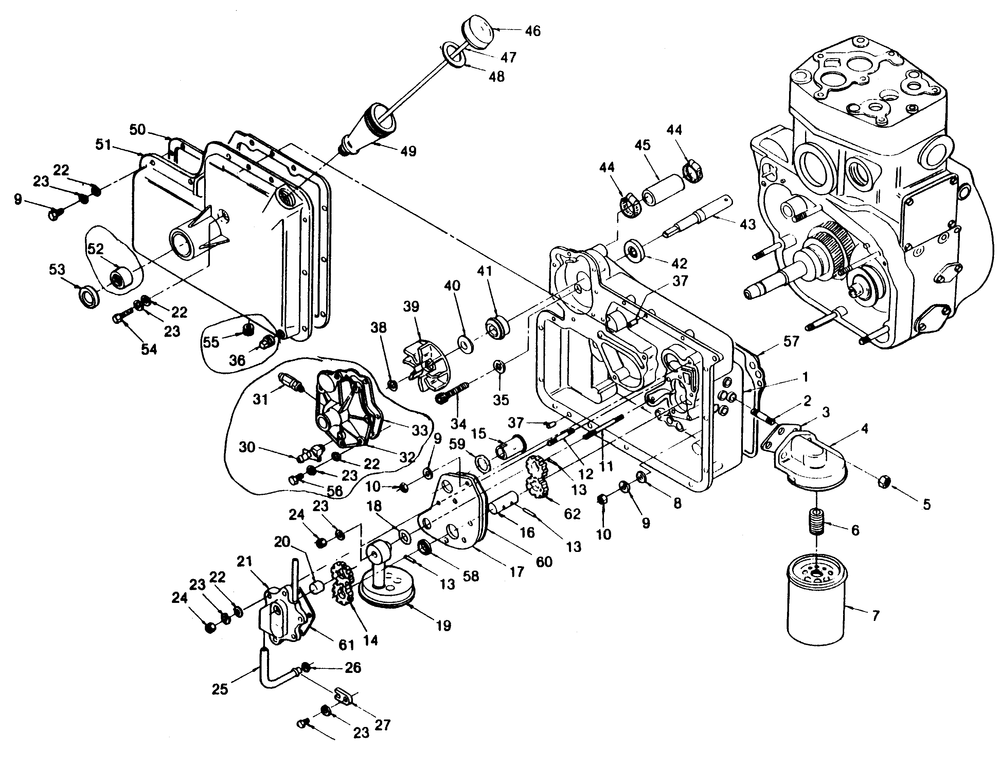 Engine Sump And Sump Cover Diagram and Parts List for 1006-B  Generac Welder