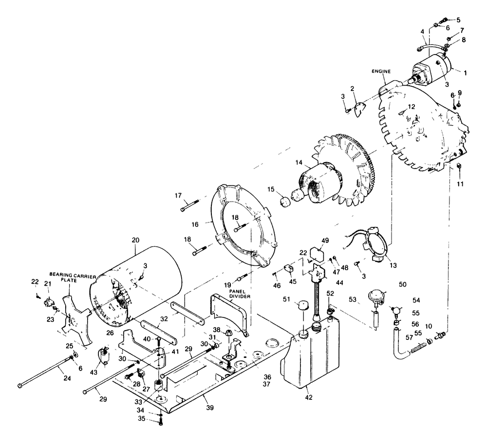 Alternator Ignition And Oil Systems Diagram and Parts List for 8209-2  Generac Generator
