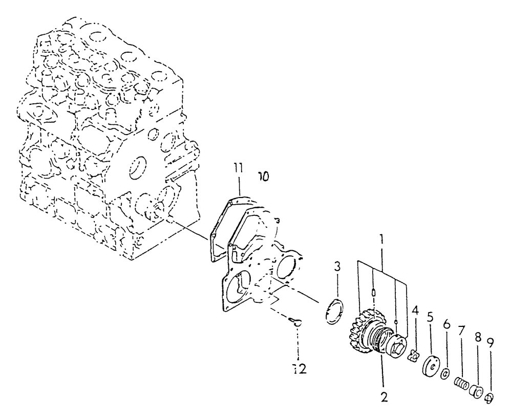 Oil Pump Components Diagram and Parts List for 9422-0  Generac Generator