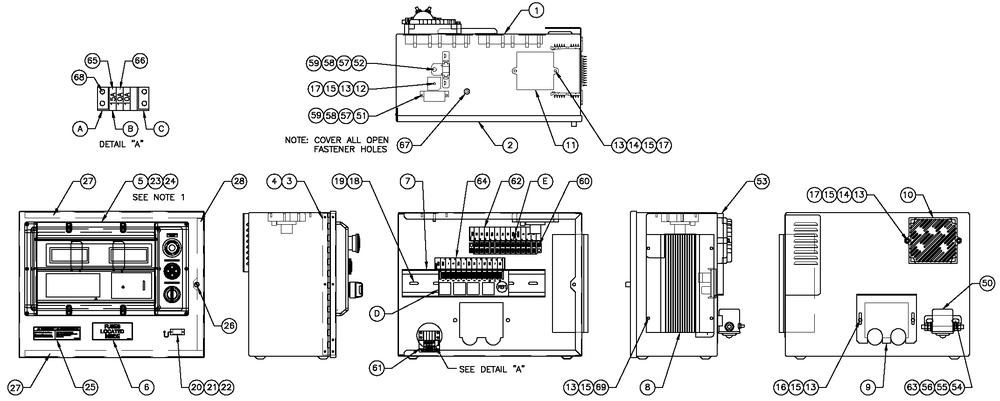 Battey Charger H-Panel 10a 12v Diagram and Parts List for QT05554AVNNA (4495265 - 4709649)(2007) Generac Generator