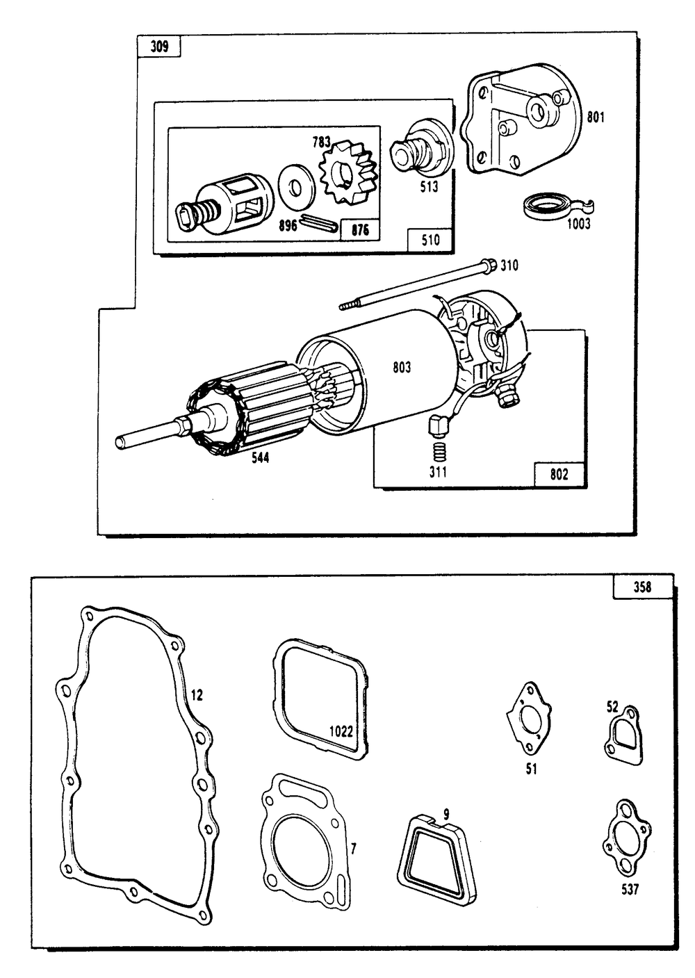 Engine Parts (Part 2) Diagram and Parts List for 9121-2  Generac Generator