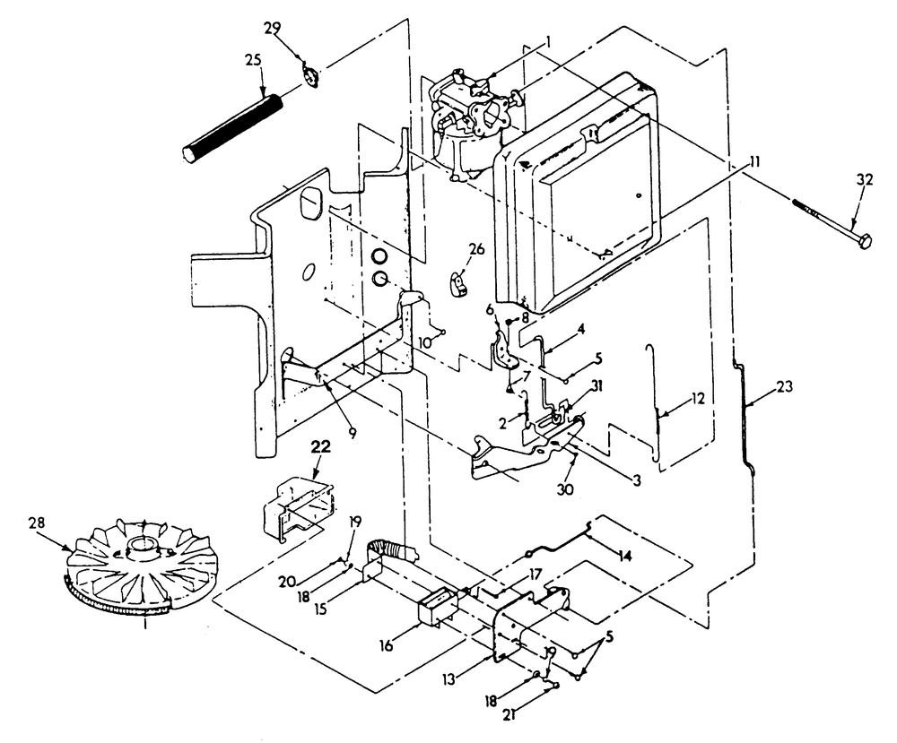 Gasoline Carburetor Diagram and Parts List for 9231-0  Generac Generator
